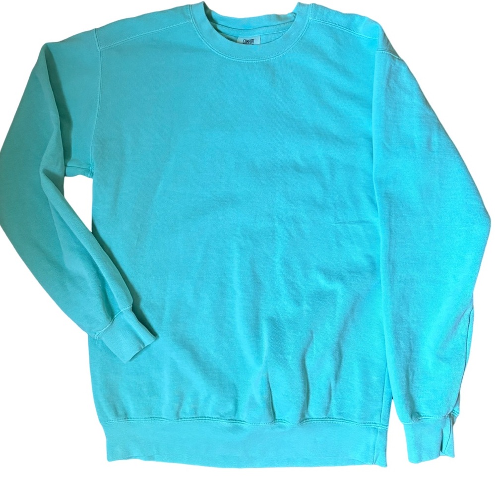 Comfort Colors Unisex Cotton (20% Poly) Crewneck Sweatshirt Aqua Sweatershirt